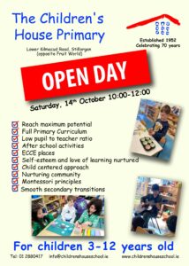 Come to our Open Day 14th October